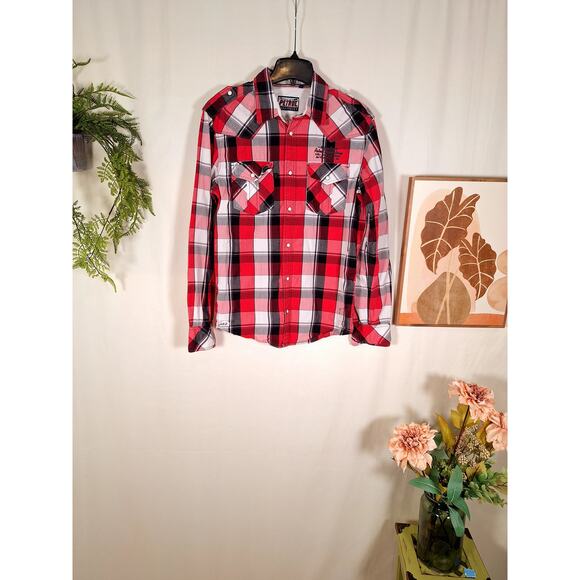 Pure Petrol Industries Men's Long-Sleeve Button-Up Shirt Large - Picture 1 of 8